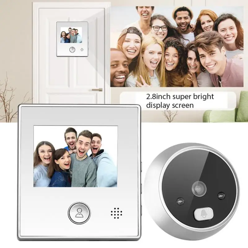 Умный Инфракрасный Цифровой зритель домофон Электрический видео дверной звонок