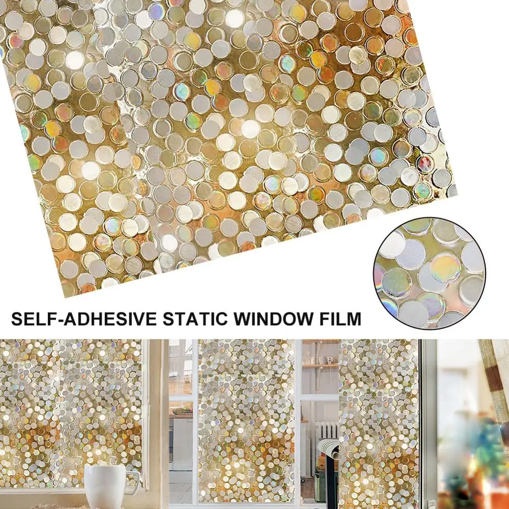 

Wide 45cm*Long 100cm Frosted Opaque Glass Window Film For Window Privacy Adhesive Glass Stickers Home Decor Mixed Color Bedroom