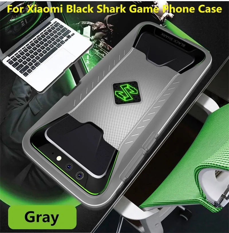 Gray Модный Для Xiaomi Black Shark игровой чехол для телефона TPU Защитный чехол для Xiaomi черный чехол с акулой Гибридный противоударный защитный чехол - Цвет: Gray