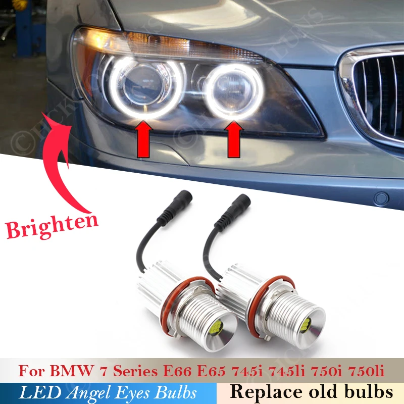 

Headlight Angel eyes bulb LED Light For BMW 1 5 6 7 X3 X5 Series E66 E65 745Li 745i 750Li 760Li 750i B7 ALPINA E83 E53 E60 E63