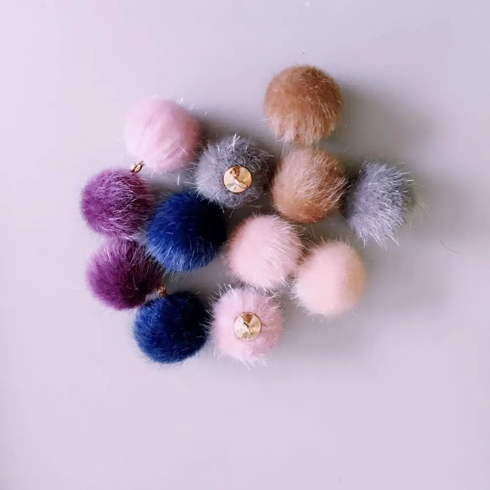 24 шт./лот 1 6 см меховой войлочный тканевый шар для детей головной убор аксессуары