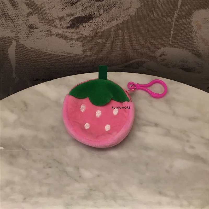 5 дизайнов милый 8 см мини плюшевый Кошелек с фруктами крючок для ключей плюшевая