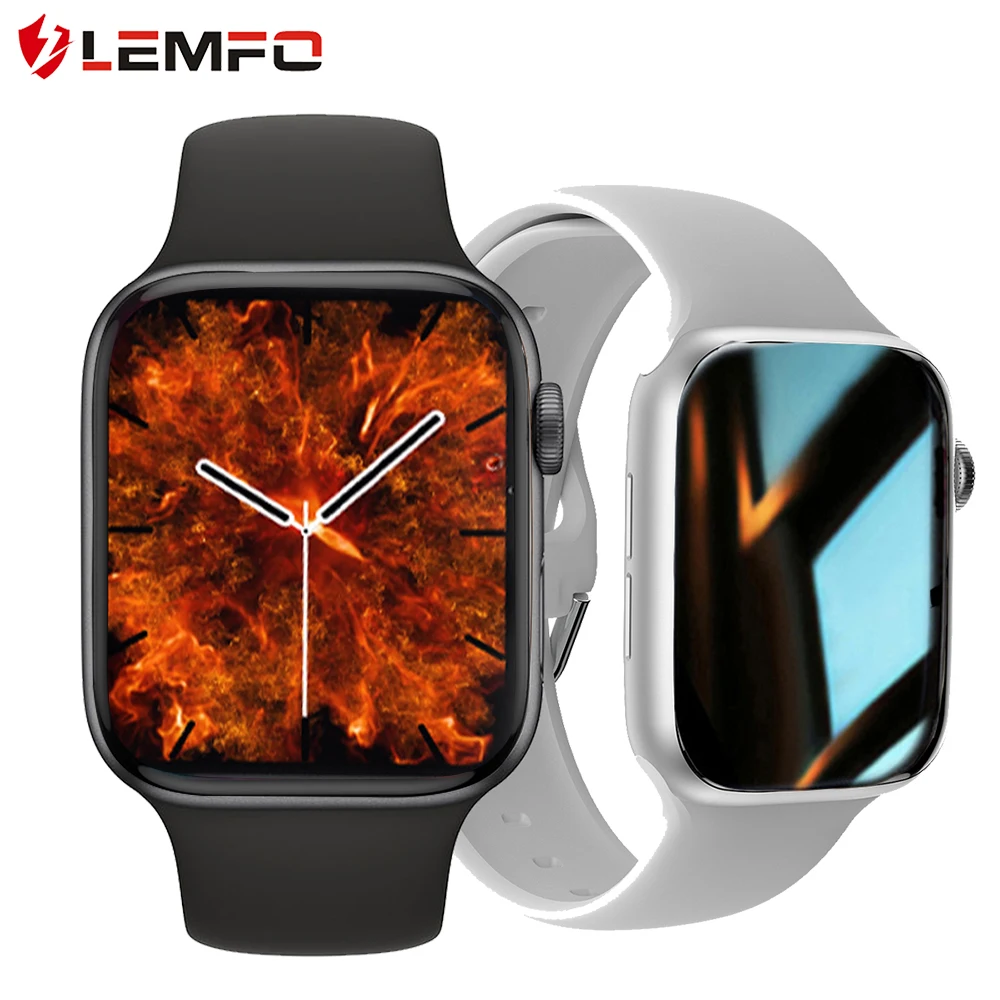 

LEMFO DT100 Plus Smartwatch Men Women Bluetooth Call Heart Rate Smart Watch 2021 DIY Watch Face Iwo 13 Pro Better than W37 W46