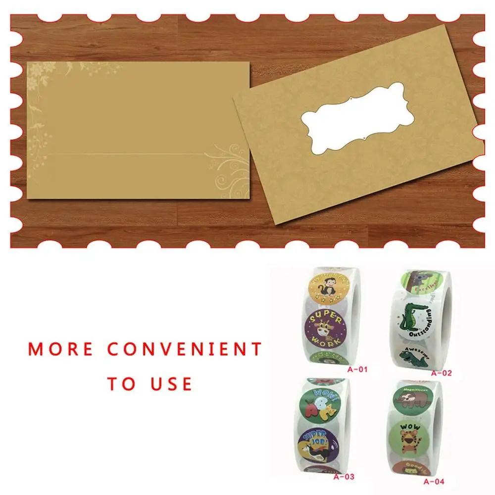 

500pcs Reward Stickers Encouragement Sticker Roll for Kids Gift Motivational Stickers with Cute Animals for Students Teachers