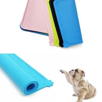 pet silicone placemat waterproof pet food mat non skid animal feeding pad washable food cover mat durable silicone pet mat