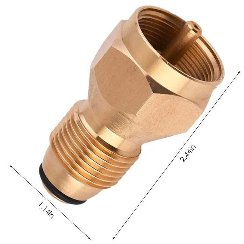 

2PCS Camping Propane Refill Adapter Brass Cylinder Tank Coupler Heater Camping Bottles Propane Bottle Refill Alternative Adapter