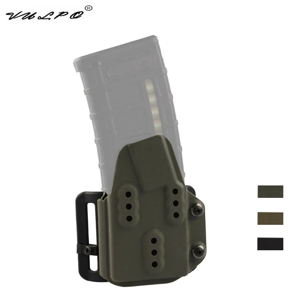 

VULPO Military tactical Kydex AR Mag Carrier 5.56mm Magazine Pouch For Belt System BK DE FG