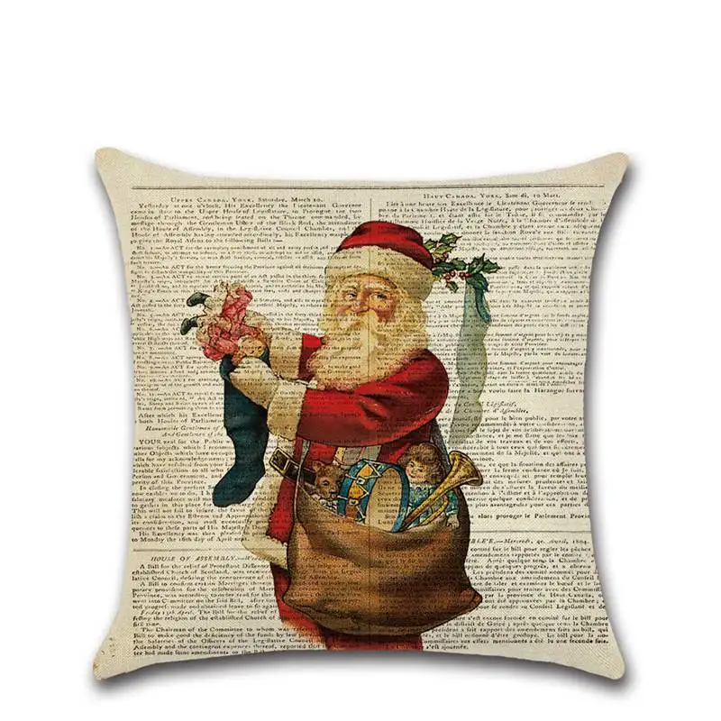 Christmas Decorative Cushion Cover Decoration Pillow Pillowcase For Sofa Home New Year cushion cover | Дом и сад