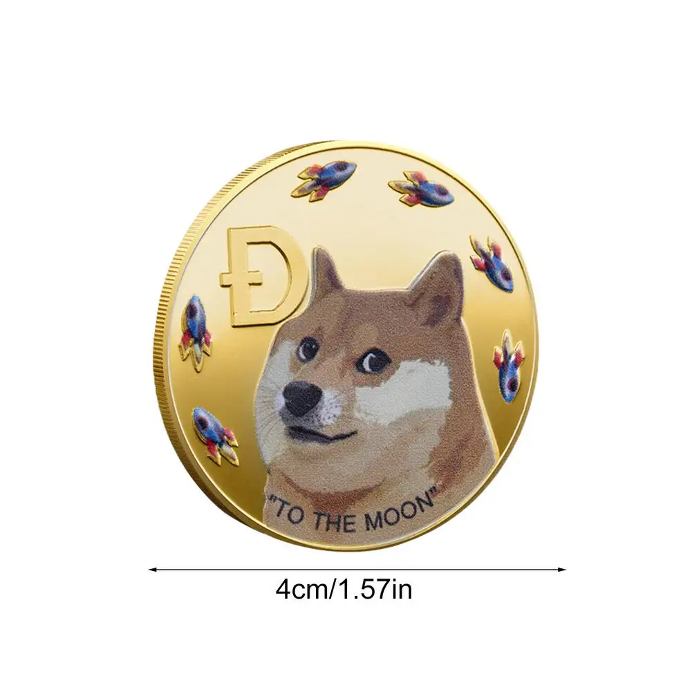 

Gold/Silver Plated Dogecoin Crypto Currency Commemorative Coins Collection Dog Pattern Souvenir Gift Home Decoration Craft