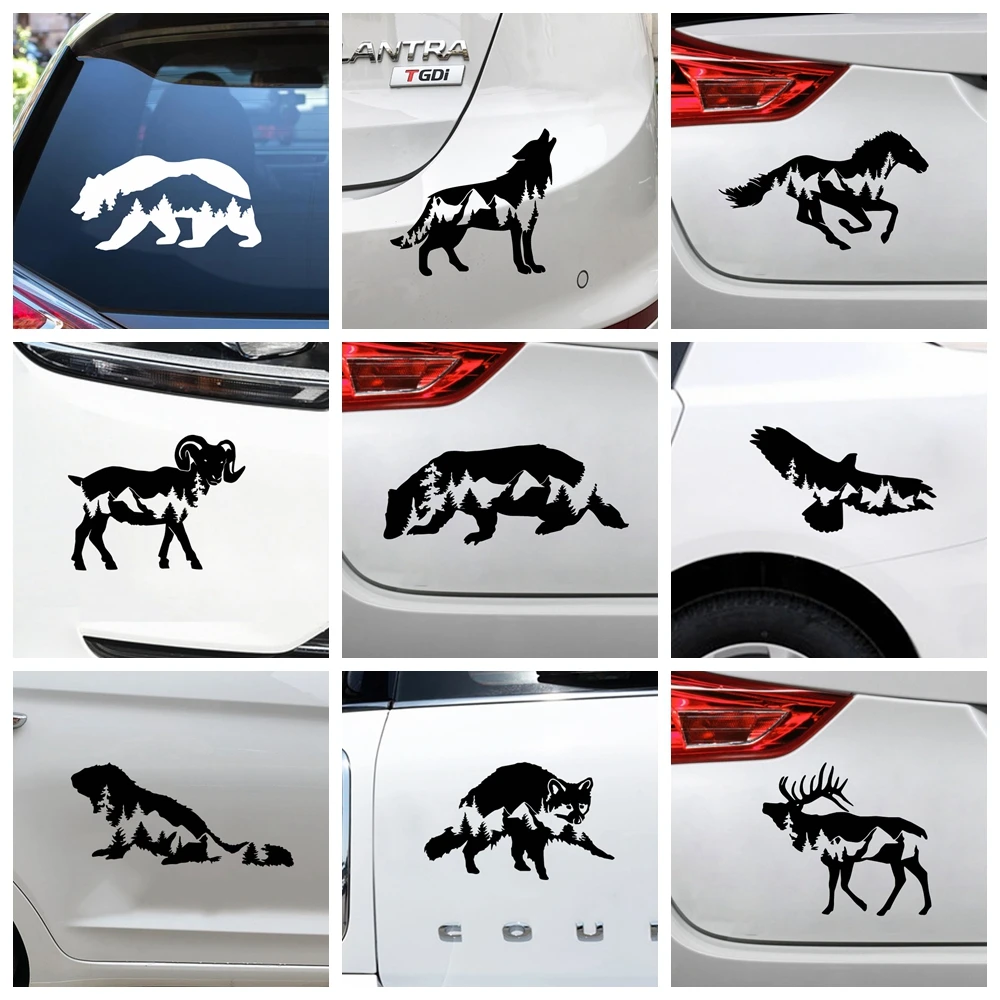 Креативный дизайн наклейка на автомобиль с изображением животных приключений