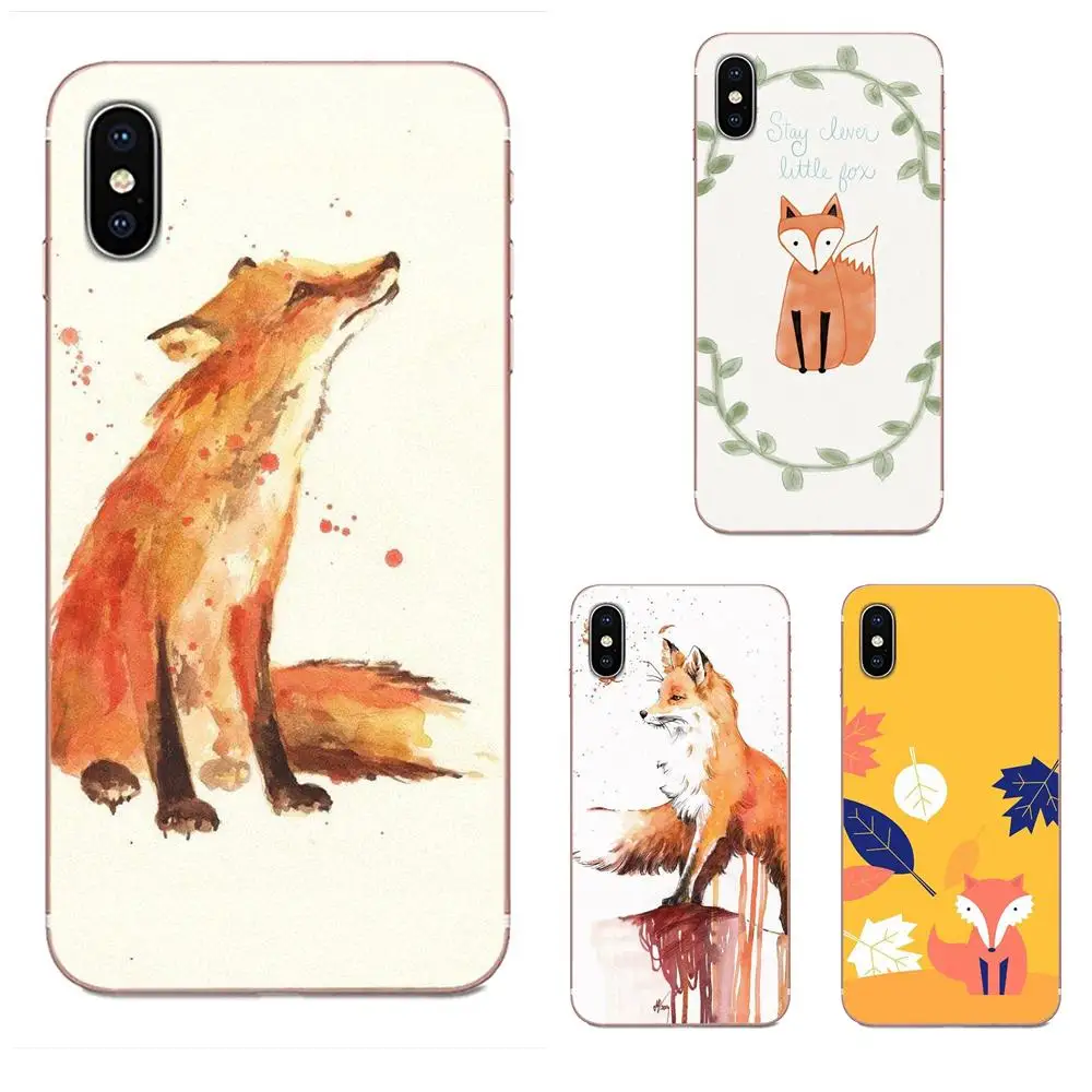 Лиса в осенних листьях Мягкий ТПУ новый стиль уникальный для Apple iPhone 4 4S 5 5C 5S SE SE2 6 6S