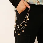 Цепочка многослойная с подвеской-бабочкой для мужчин и женщин