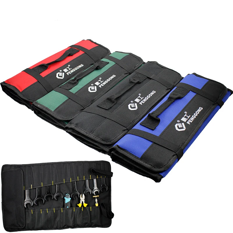 Multifunction Oxford Toolkit Portable Reel Type Repair Tool Kit Thicken Durable Storage Bag For Wrench Screwdriver Pliers | Дом и сад