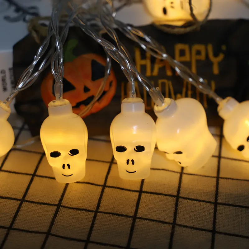 

1.5m 10Led Halloween Pumpkin Ghost Skeletons Bat Spider Led Light String Festival Bar Home Party Decor Halloween Ornament