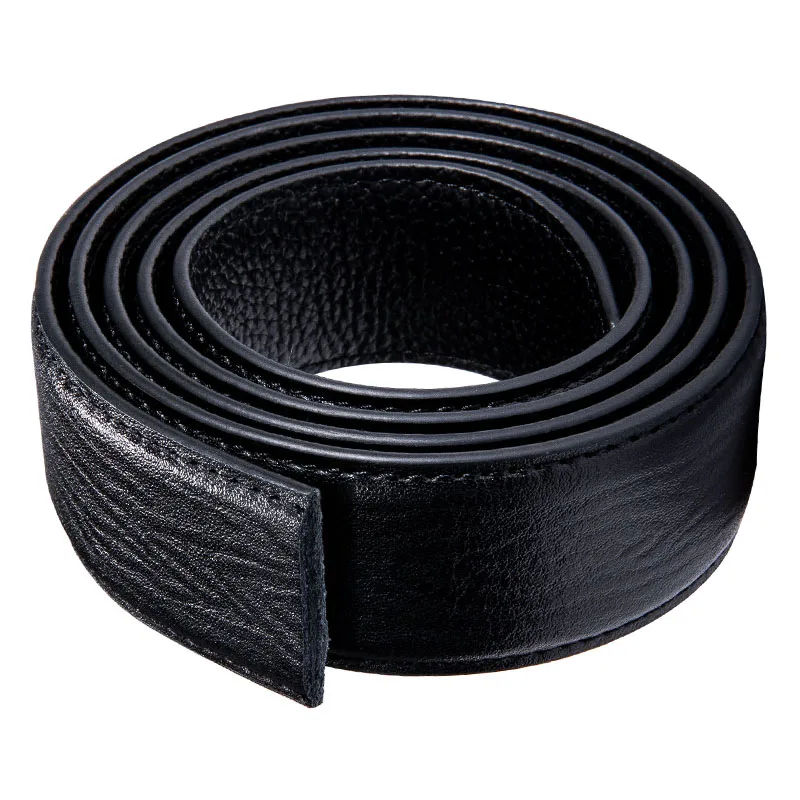 Мужской кожаный ремень без пряжки 3 5 см Широкий прочный автоматической