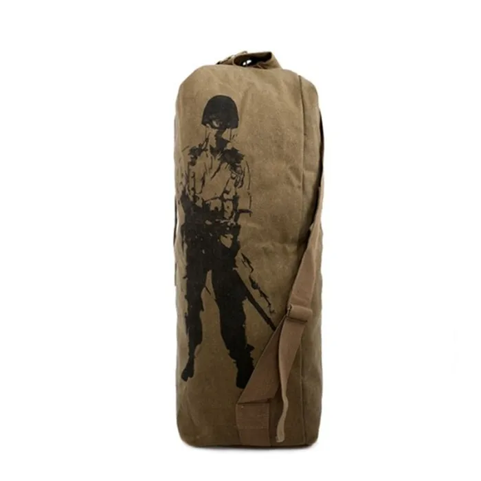 

Free Army Outdoor Army Fan Canvas Backpack Men's and Women's Tactical Hiking Backpack Travel Bag Shiralee