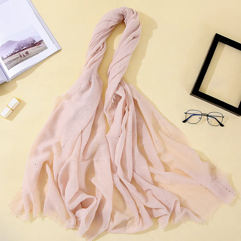 Шикарное Одноцветный шарф кондиционер муслиновое полотенце хиджаб Красивая