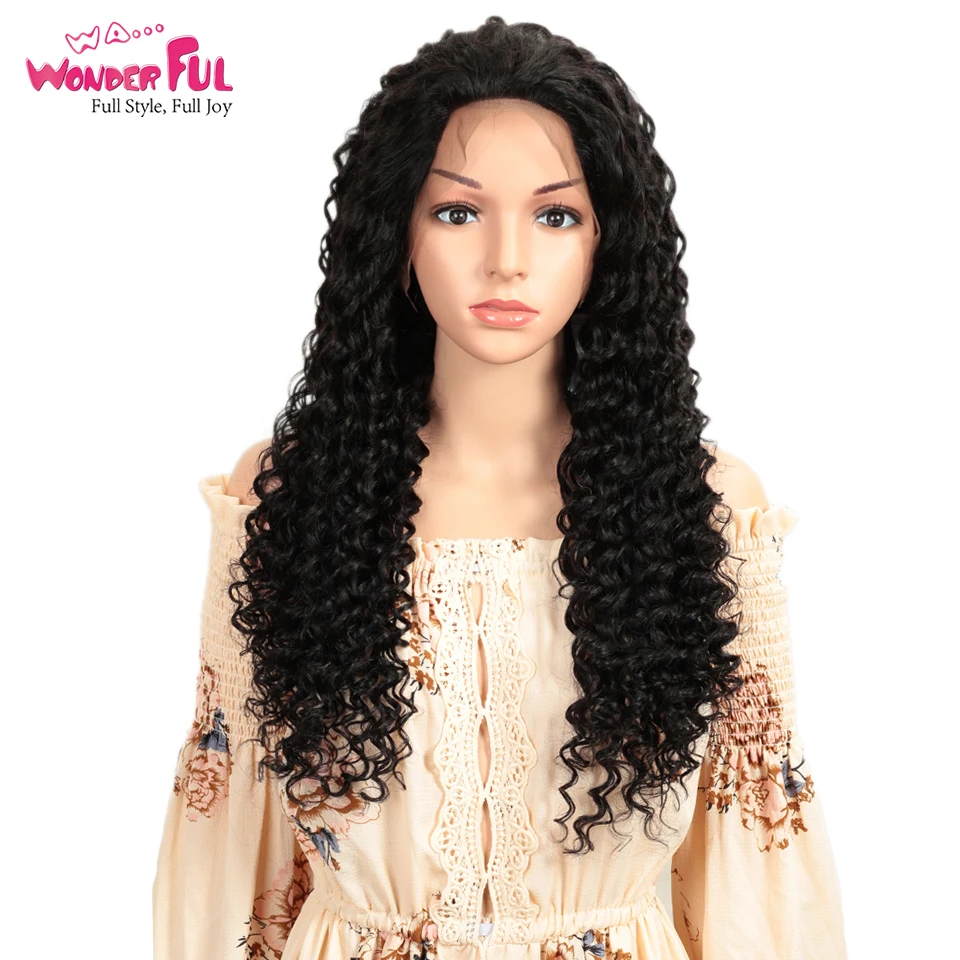 WA.WONDERFUL Deep Wave 13X4 Lace Front Wig M Remy Human Hair Wigs Natural Color 8-28 Inch WH 13X4 LACE DIY DEEP