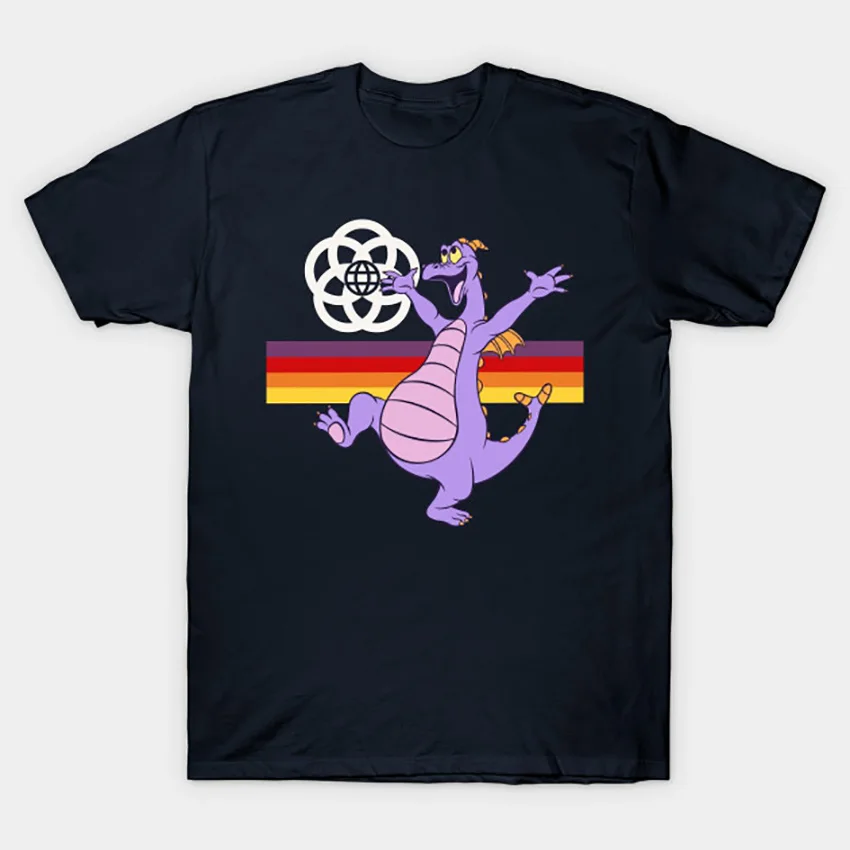 Футболка в стиле ретро 80's Figment at Epcot футболка с изображением героев мультфильма