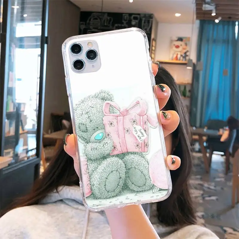 

Tatty Teddy Phone Cases Transparent for iPhone 6 7 8 11 12 s mini pro X XS XR MAX Plus cover funda shell
