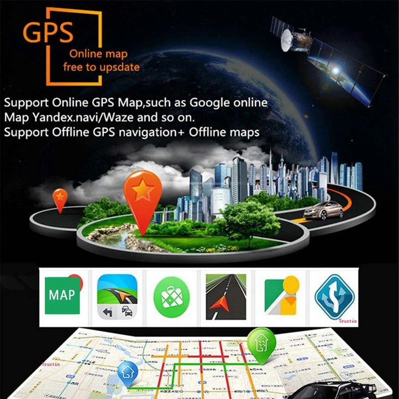 2 Din 9 дюймов Android 8,1 универсальный автомобильный Радио двойной Din Стерео Gps навигация в тире видео, Wi-Fi, включающим в себя гарнитуру блютус и флеш-накопитель Usb автомобиль радио Multi