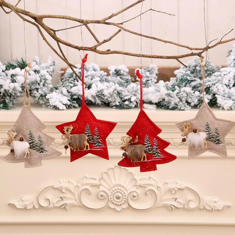 

2021 Christmas New Year Party Decoration Cloth Hanging Ornament Xmas Gifts Colorful Christmas Party Home Xmas Decorations