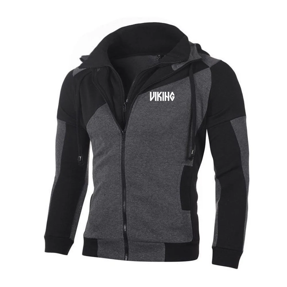 

2020 Spring Autumn Mens Odin Viking Die In Battle And Go To Valhalla Sweatshirts Hoody Zipper Hoodie HipHop Jacket Male Clothing