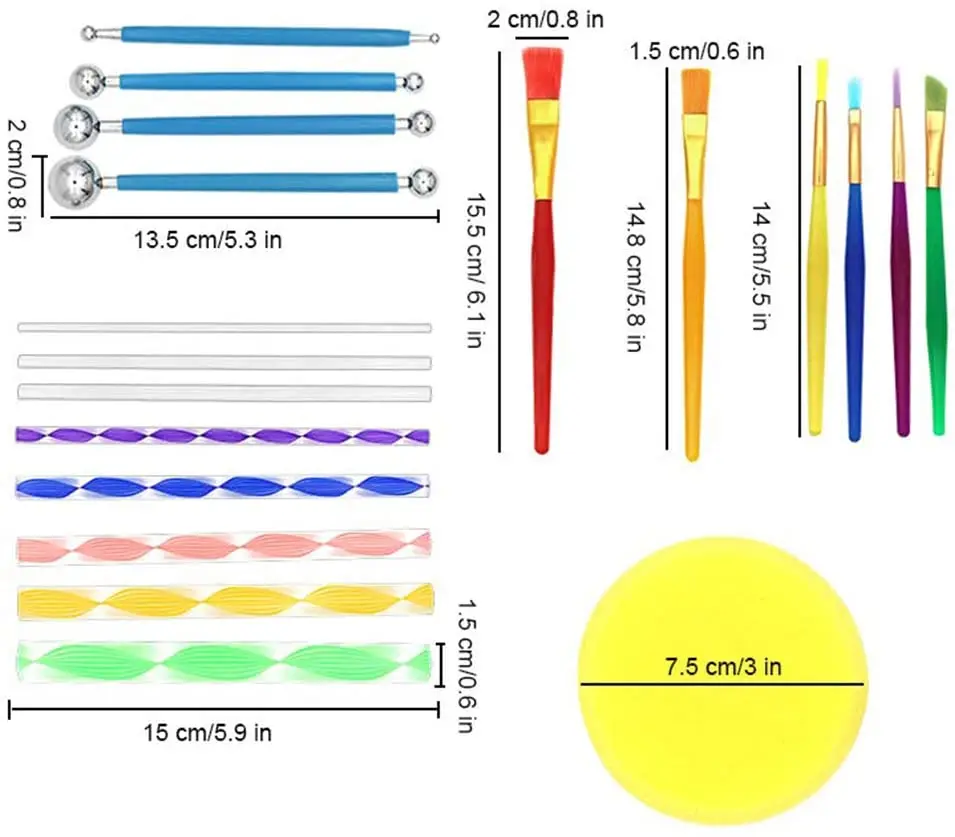Инструменты для точек с мандалой трафарет Гончарной Глины шариковый стилус