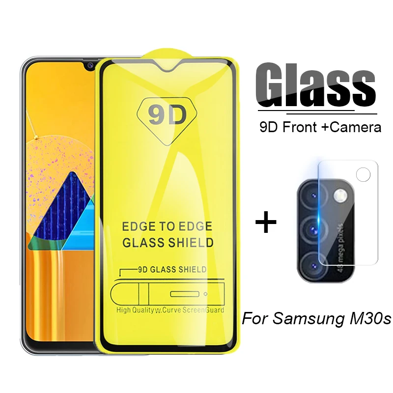 2 в 1 9D закаленное стекло для samsung m30s M307F объектив камеры протектор экрана 6 4 &quotm30 s