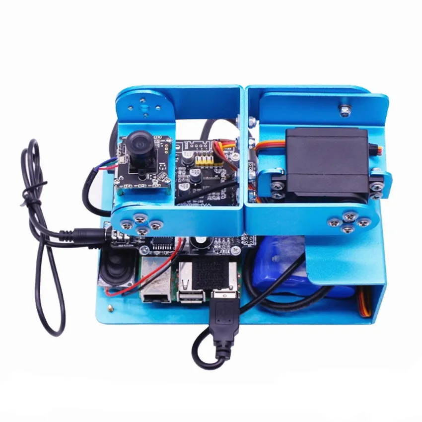 

Raspberry Pi 4th Generation 4B / 3B + AI Camera Gimbal Vision Robot OpenCV Face Recognition Kit Smart Robot Parts