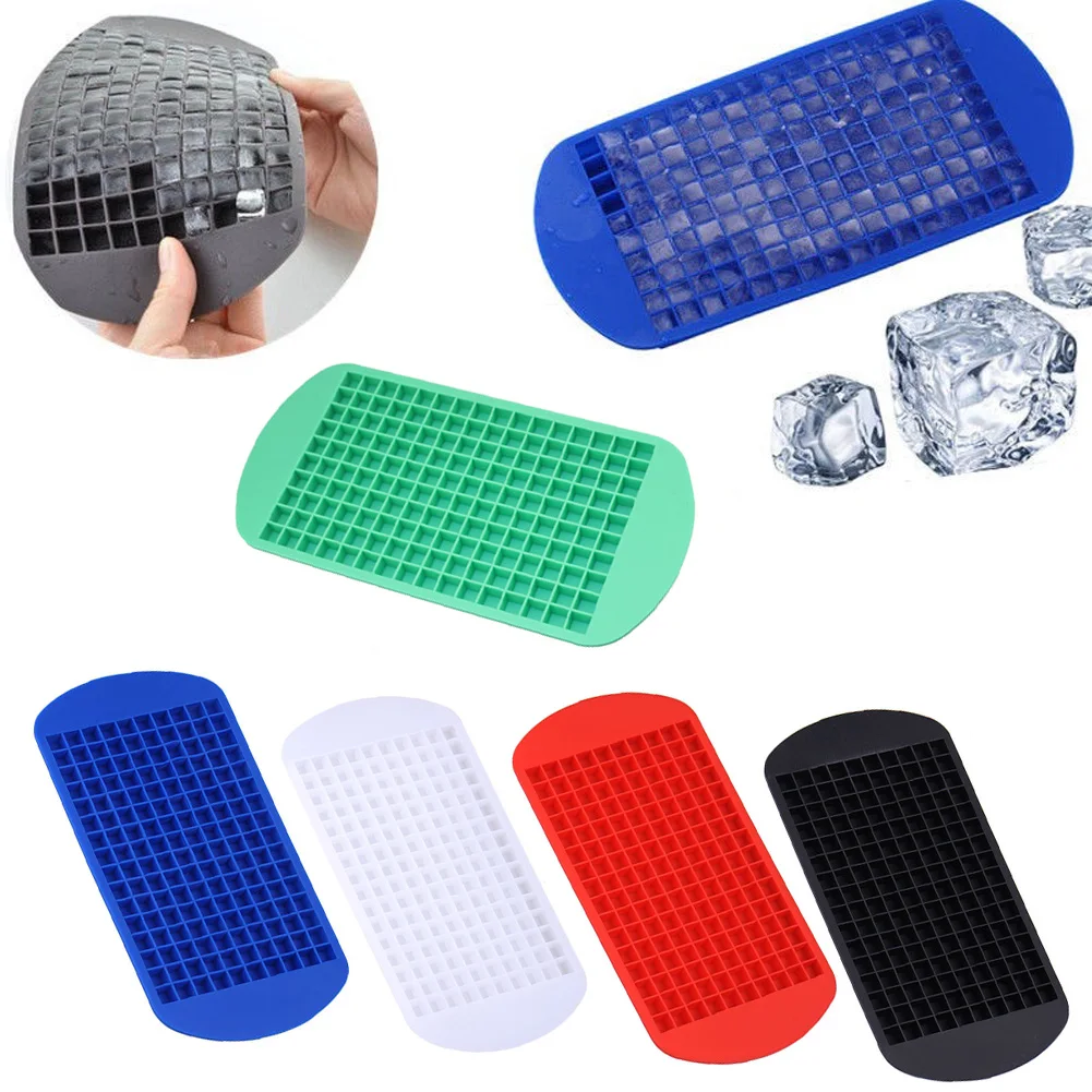

160 Practical Ice Mold Mini Small Ice Cube Tray Frozen Cubes Trays Silicone Ice Mold Kitchen Tool Home Drinking Essentials