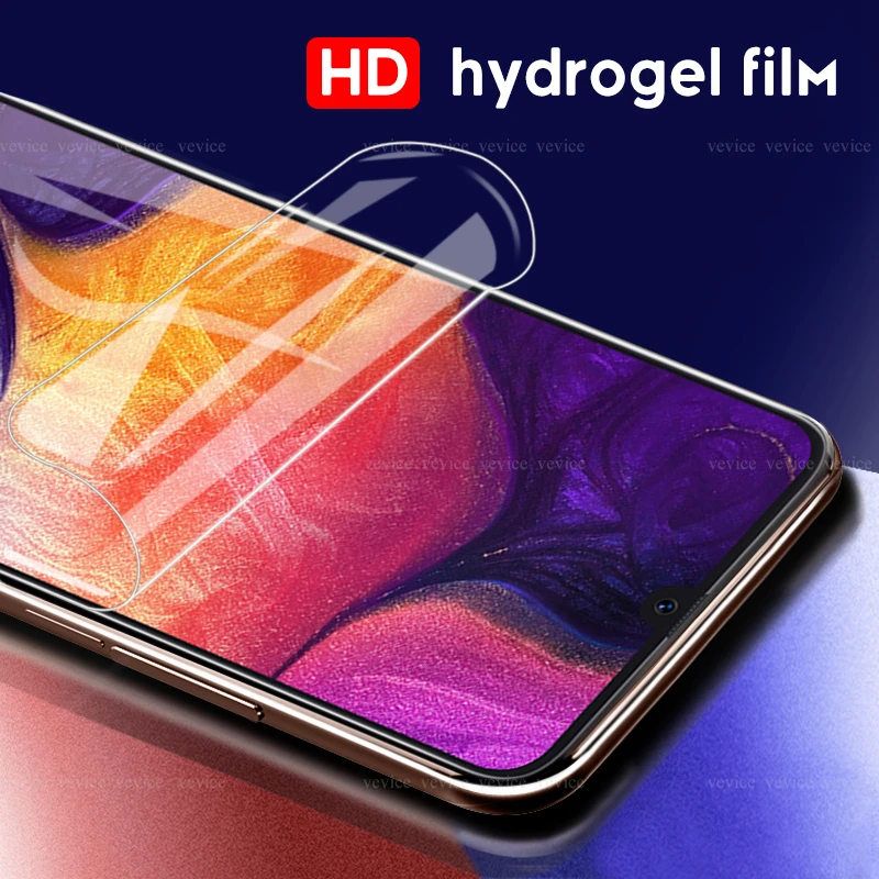9D Анти Царапины Экран протектор для samsung Galaxy A50 A30 A20 A70 гидрогель пленка A6 A8 плюс A7 A9