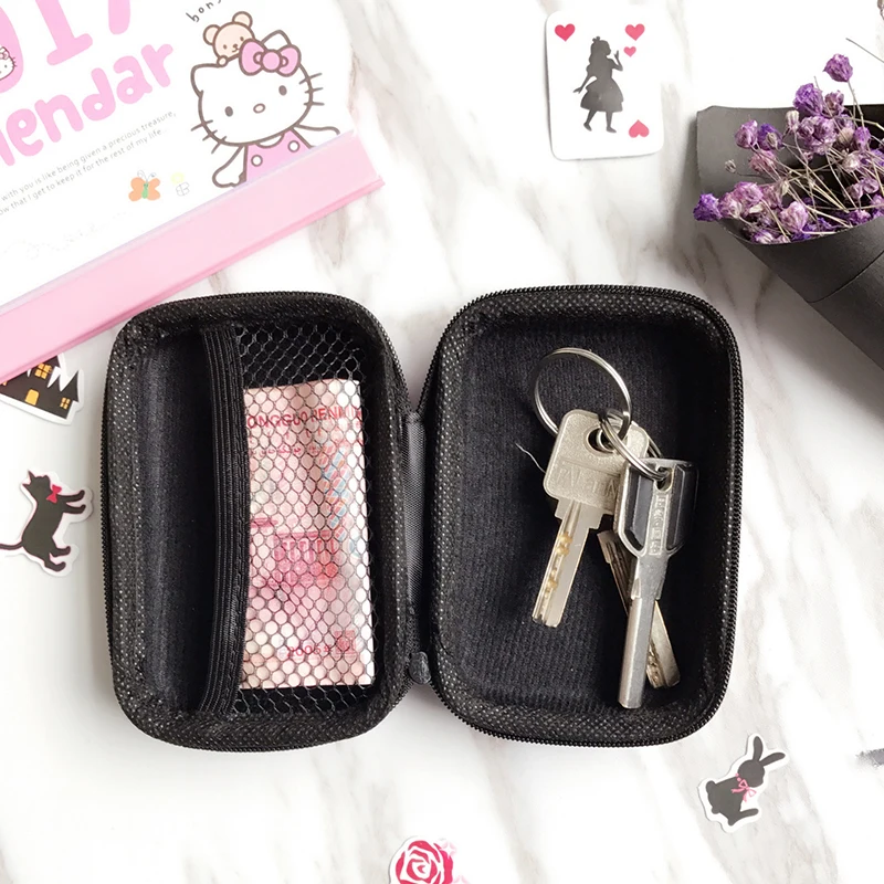 Mini Cute Cartoon Earphone Storage Bag Case For Key Coin Hard Holder Box Carrying Hard Hold Memory Card Ear Pads Organizer images - 6