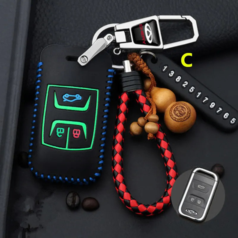 C Для Chery Tiggo 4,8, 5X, Tiggo8, Tiggo4, чехол для дистанционного ключа автомобиля - Название цвета: C