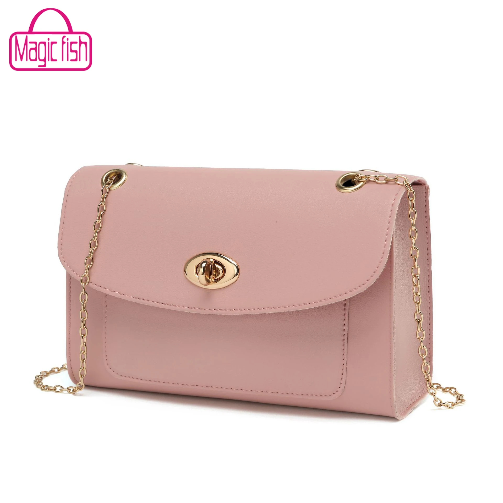 Волшебная рыба модные женские сумки 4 вида цветов искусственная кожа замок цепь