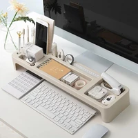 office table organizer desk keyboard rack stationery storage holder computer home office desktop storage shlelf