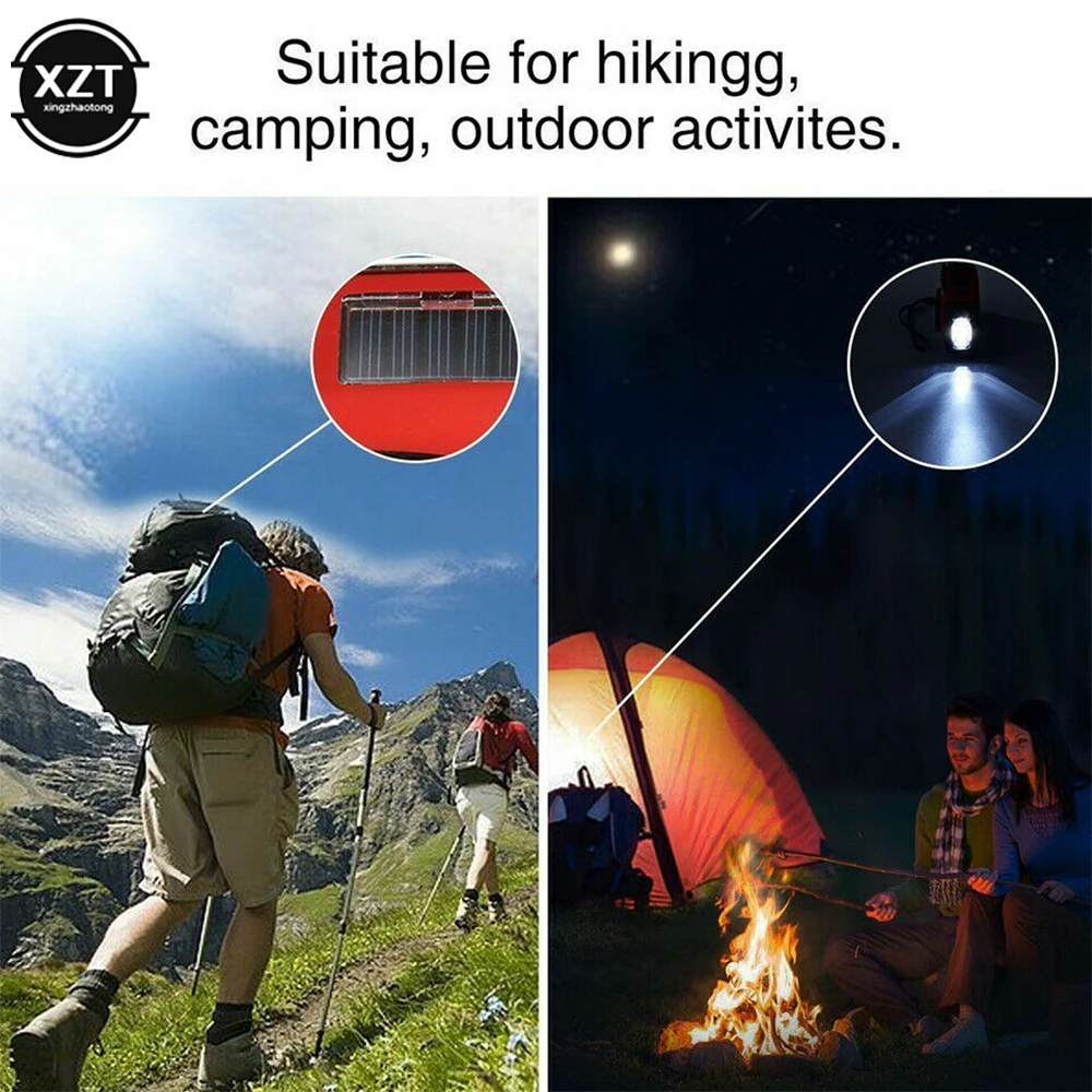 Радиоприемник на солнечной батарее портативный AM/FM/WB с 3 светодиодными