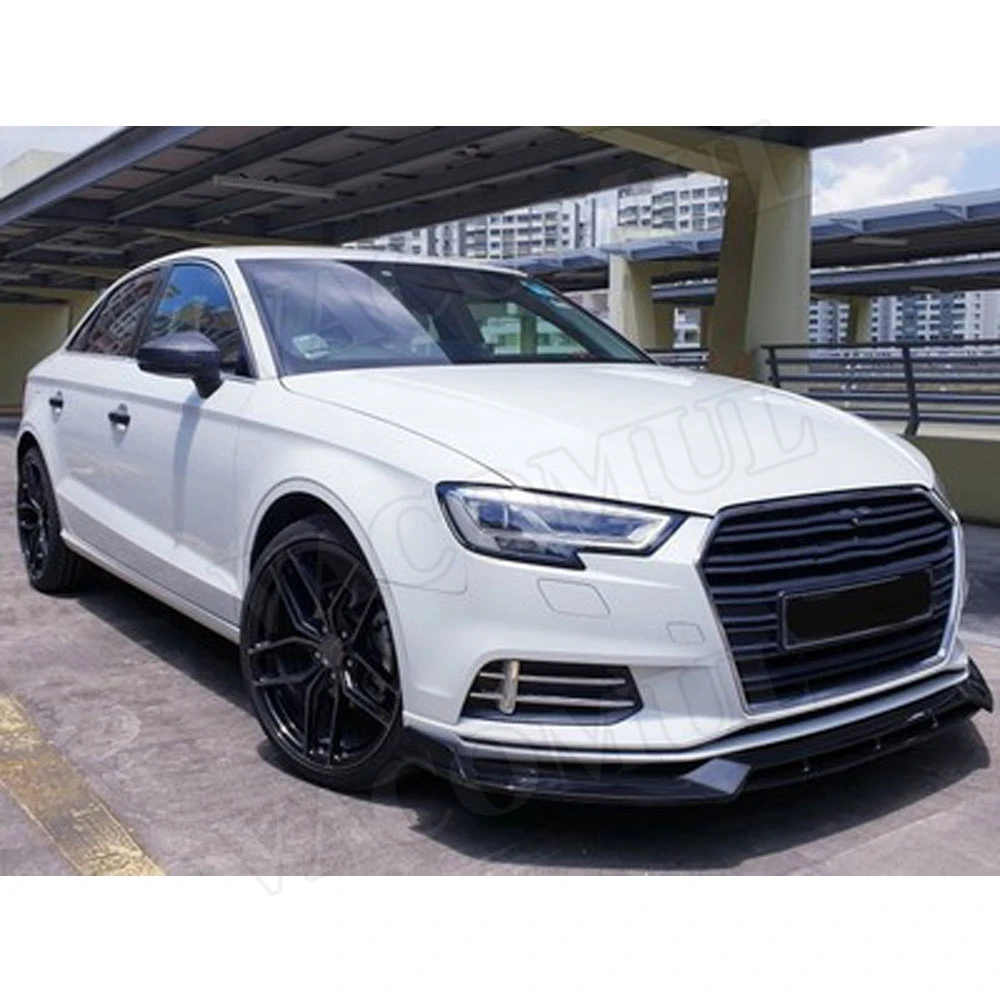 Передний бампер спойлер для Audi A3 Sline S3 не A3 стандарт ABS Карбон черный голова Защита подбородка Автомобиль Стайлинг