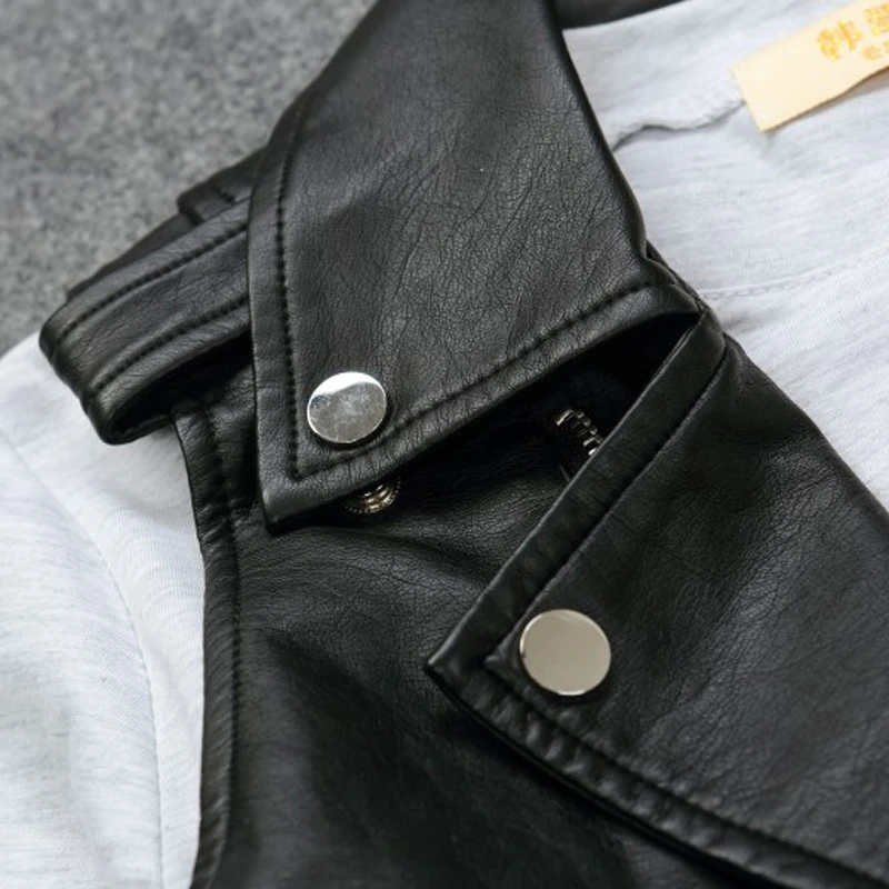 Женский кожаный жилет мягкий из искусственной кожи мотоциклетный женский с