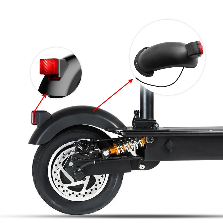 

T10 Electric Scooter Fender Plastic Rear Mudguard with LED Light T10 T10pro Headlight Scooter Accessories