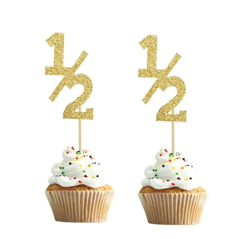 10 шт. Бумажные Формочки для торта на половину года 6 месяцев|Товары украшения