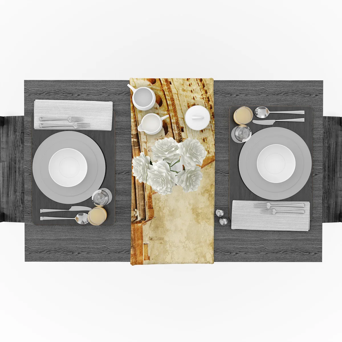 Итальянский Римский Ретро стиль руины настольная дорожка Настольный Флаг