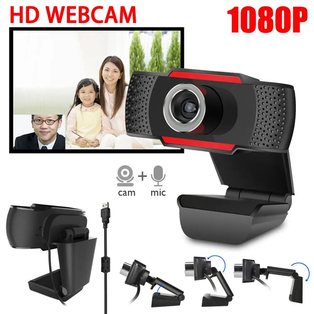 HD Webcam Camera Web Cam With Microphone For Computer PC Laptop 1080p USB Rotating 1200W Sharpness 1 order | Компьютеры и офис