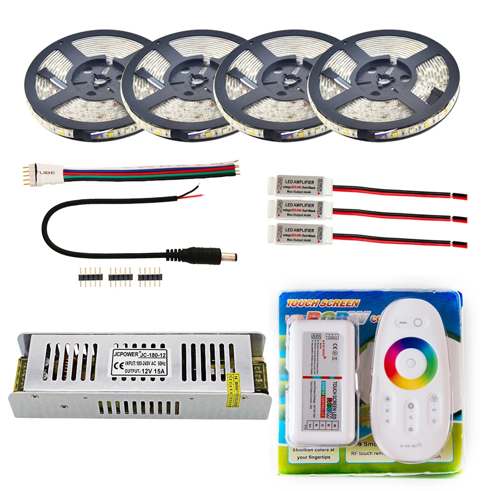 Комплект светодиодных лент водонепроницаемая светодиодная лента 5050 5 м 10 15 20 30 12 В