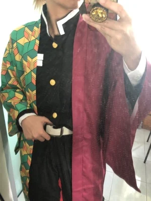 Аниме! Demon Slayer: Kimetsu no Yaiba Tomioka Giyuu Combat gear, костюм для косплея, наряд на Хэллоуин, новинка