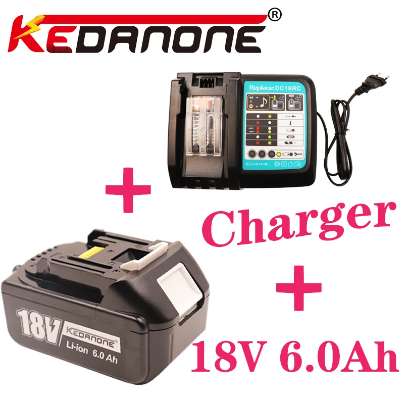 Аккумуляторная батарея BL1860 18 в 6000 мАч литий ионная для Makita аккумулятор BL1840 BL1850
