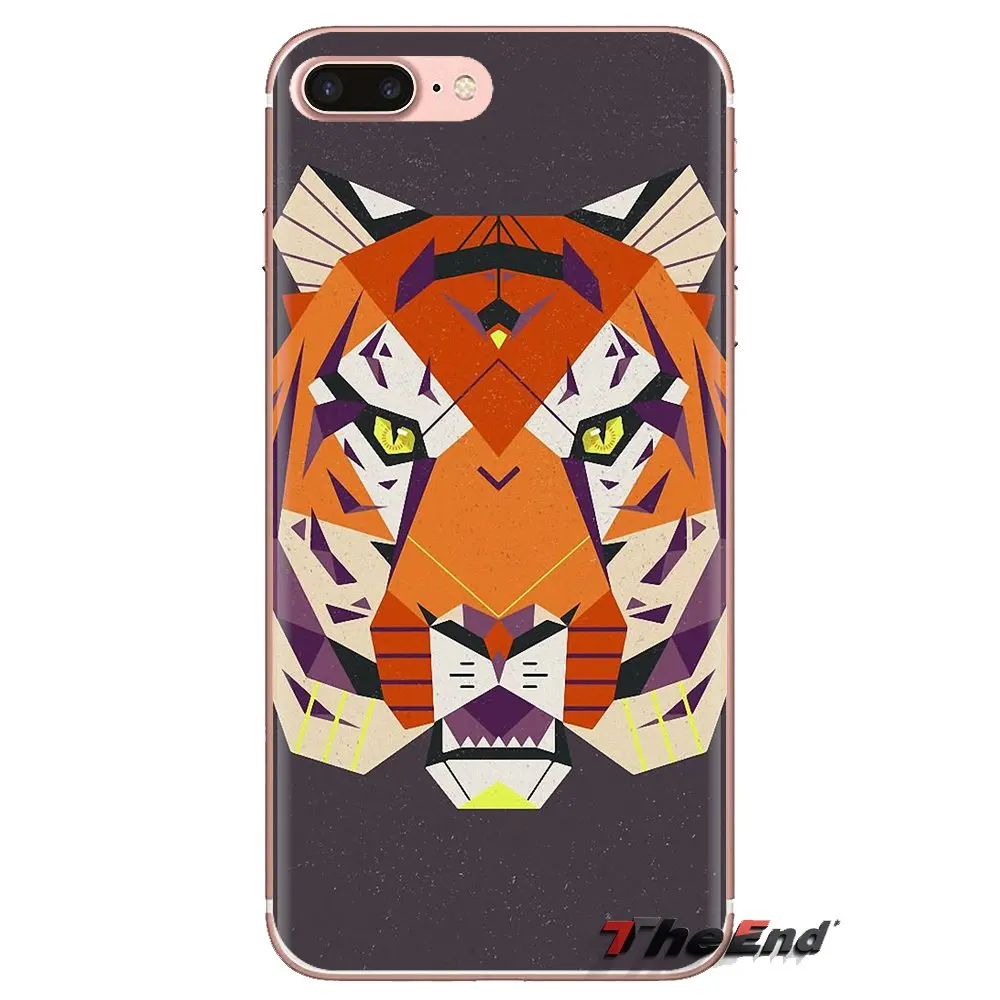 Artist Geometric Tiger Color TPU Skin Case For iPhone XS Max XR X 4 4S 5 5S 5C SE 6 6S 7 8 Plus Samsung Galaxy J1 J3 J5 J7 A3 A5 |