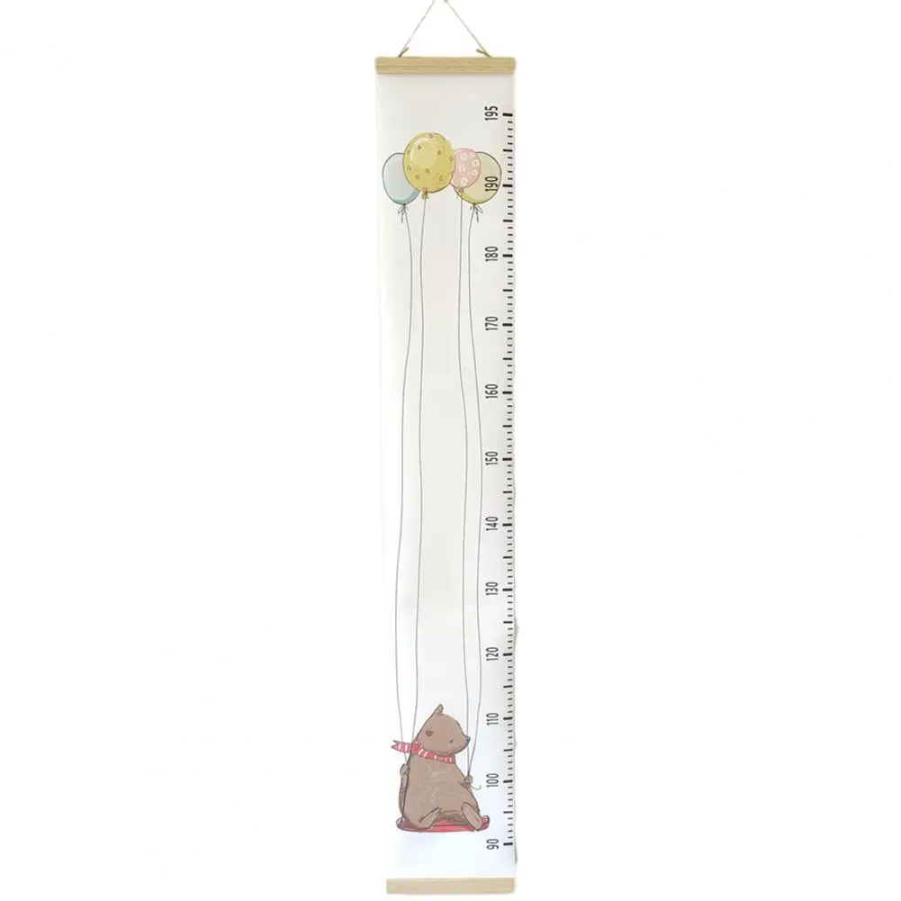 Regla de altura para beb&eacute;, patr&oacute;n de dibujos animados sin olor, tela extra&iacute;ble, Medici&oacute;n del crecimiento de los ni&ntilde;os, tabla de altura Ornamental para beb&eacute;s, decoraci&oacute;n del hogar-3