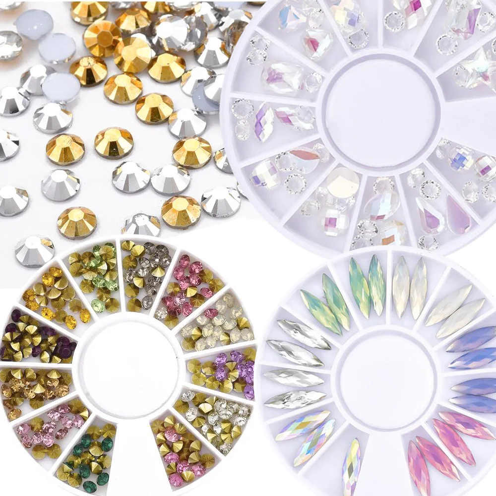 Bittb AB хрустальные стразы для дизайна ногтей радужные круглые бусины Подвески