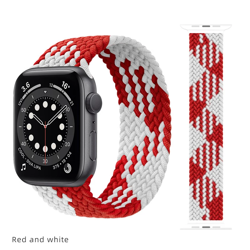 

Elastic Solo Loop Nylon Braided Strap For Apple Watch 6 SE 5 4 3 Band Elastic Bracelet Correa for IWatch 44mm 40mm 38mm 42mm